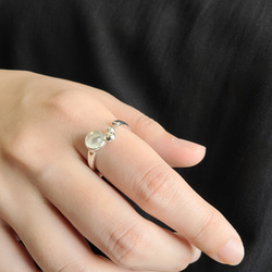 <Herz>Bubble Crystal RING / SV925 ≪送料無料≫ 水晶 クリア 4枚目の画像