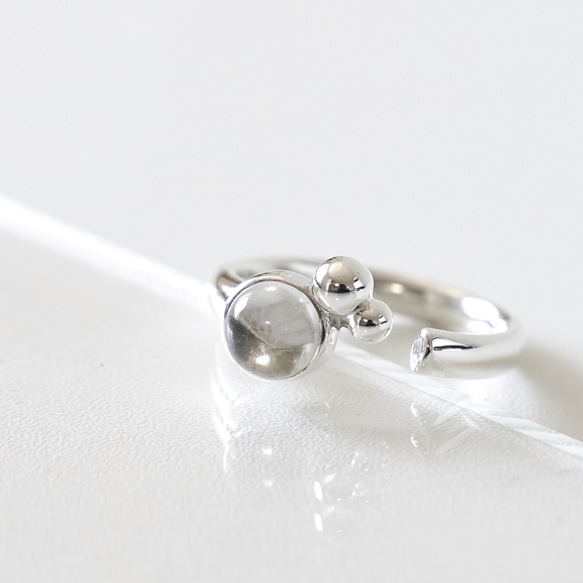 <Herz>Bubble Crystal RING / SV925 ≪送料無料≫ 水晶 クリア 3枚目の画像