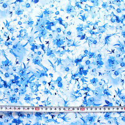 カットクロス Timeless Treasures Bluebird Blossoms Sky Blue 3枚目の画像