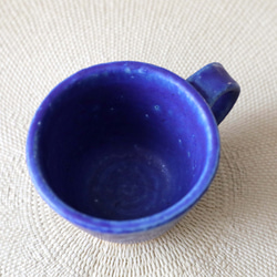 【SALE】ディープシーブルーのマグカップ　デミタスサイズ 5枚目の画像