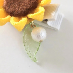 つまみ細工 ひまわりの髪飾り//浴衣.甚平/夏祭り.花火大会/＊ベビークリップ＊＊ 8枚目の画像