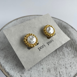 beads & pearl earring 2枚目の画像