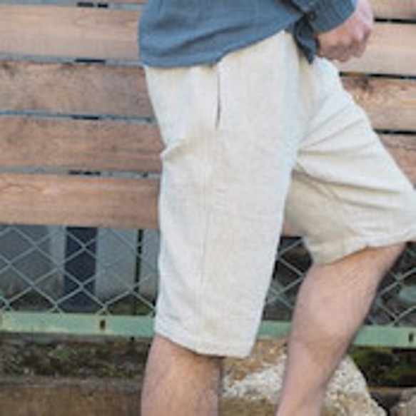 ハーフパンツ 無地 コットン 男女兼用　ショートパンツ　メンズ　レディース　短パン ズボン 2枚目の画像