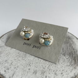 bijou & pearl & beads earring 2枚目の画像