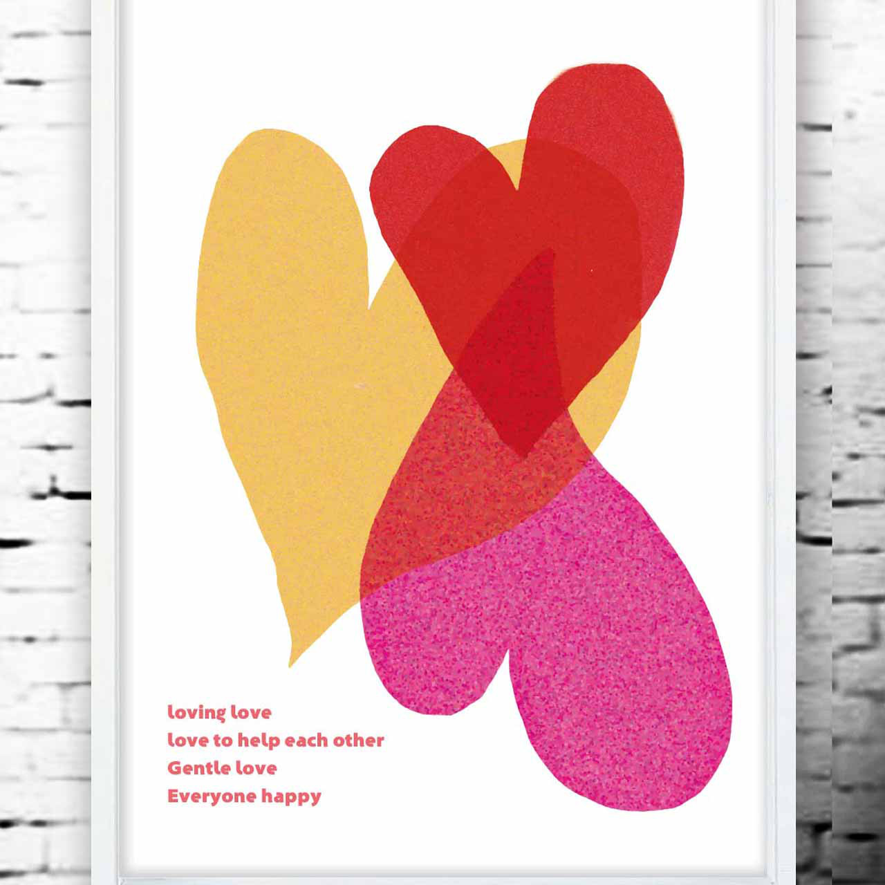 Loveのいろいろ　イラスト　ポスター　A4 A3 A2 A1　アートポスター　（アート　sei　新着順）検索　1450