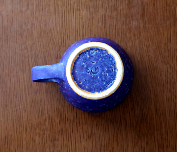 【SALE】ディープシーブルーのちょっと小ぶりなコーヒーカップ 11枚目の画像