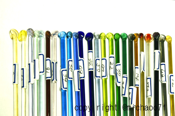 モレッティのガラス棒　透明系 GLASS ROD　TR-24色24本10CM　＃トンボ玉＃ヒュージング　＃小物ガラス材料 1枚目の画像