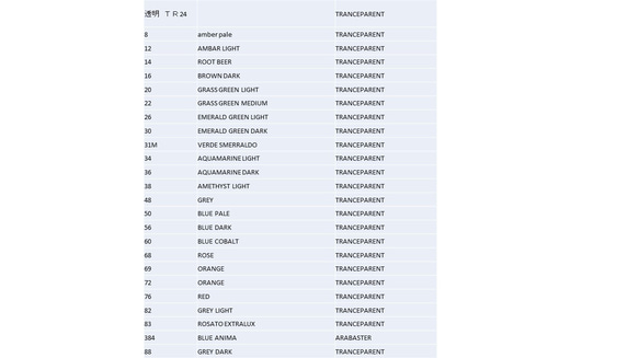 モレッティのガラス棒　透明系 GLASS ROD　TR-24色24本10CM　＃トンボ玉＃ヒュージング　＃小物ガラス材料 4枚目の画像