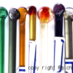 モレッティのガラス棒　透明系 GLASS ROD　TR-24色24本10CM　＃トンボ玉＃ヒュージング　＃小物ガラス材料 2枚目の画像