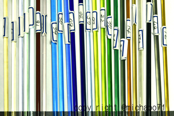 モレッティのガラス棒　透明系 GLASS ROD　TR-24色24本10CM　＃トンボ玉＃ヒュージング　＃小物ガラス材料 3枚目の画像