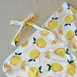 Fruits  swaddle　果実　フルーツ柄　おくるみ　スワドル　出産祝い　ギフト　新生児　ベビー用品　ベビー 2枚目の画像