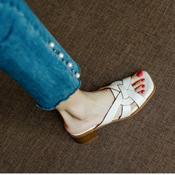 サンダル レディース ダブルベルト 厚底サンダル ミュール ヒール 夏 歩きやすい 痛くない  スリッパ シューズ 革靴 12枚目の画像