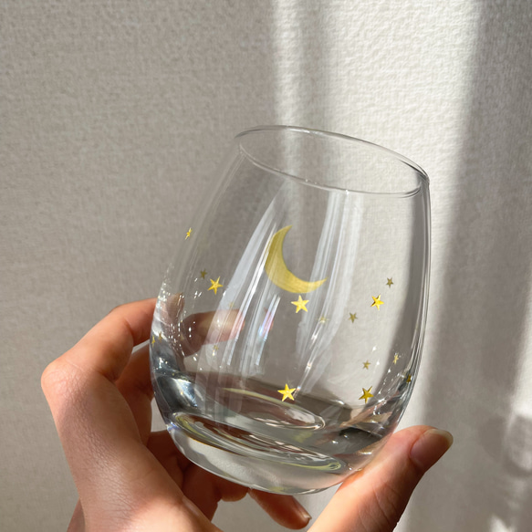 ほしぞらのガラスコップ ◇ 月 星 星座 グラス 切子 グラス glassmo