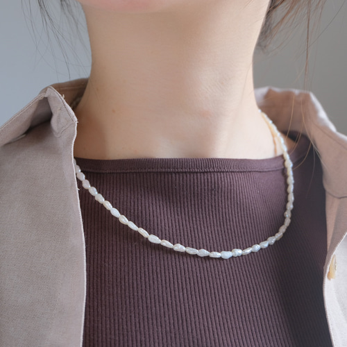 Litlar ferskvatnsperlur necklace2 淡水パール ネックレス