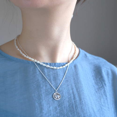 2点セット バロックパール SILVER ネックレス ブレスレット トルマリン 3wayブレス＆ネックレス パールチェーン mörg formn necklace