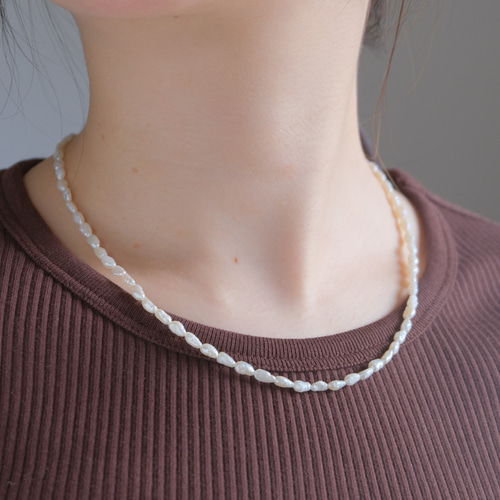 Litlar ferskvatnsperlur necklace2 淡水パール ネックレス