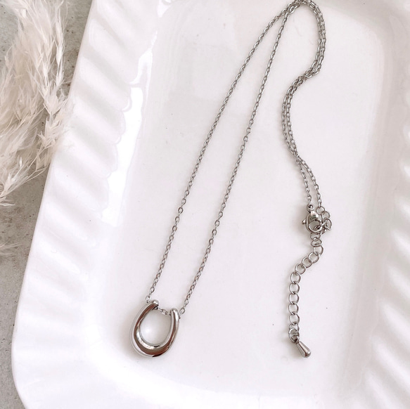 192Nb【高品質✨】ネックレス　馬蹄　ホースシュー　小粒　大人可愛い　シルバー orls0033-1.jpg