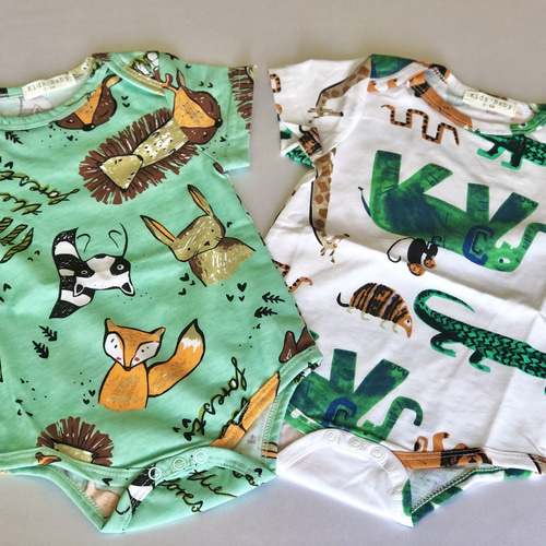 Animal rompers アニマル 動物柄 ジャングル サファリ カバーオール