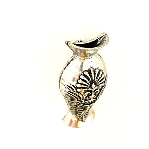 ビンテージ 一輪挿し 花瓶 ブローチ】名探偵 ポワロ 父の日 ブローチ