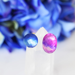 【13号・選べる組み合わせ】紫陽花カラー　シェルクリスタル　フォークリング（指輪） 10枚目の画像