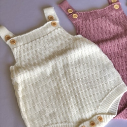 Knit rompers　ニット　ベビーニット　カバーオール　ロンパース　ベビー　ベビー服 新生児　出産祝い　ギフト　 5枚目の画像