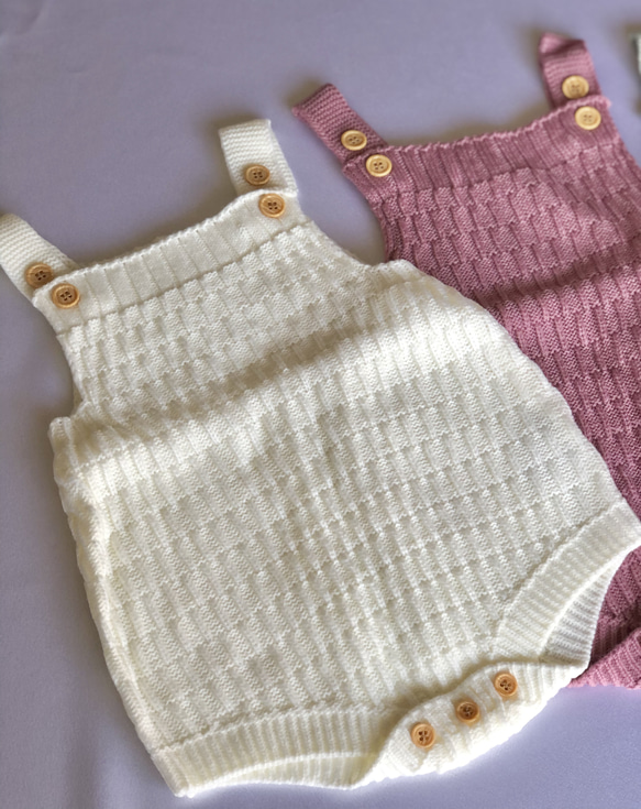 Knit rompers　ニット　ベビーニット　カバーオール　ロンパース　ベビー　ベビー服 新生児　出産祝い　ギフト　 5枚目の画像