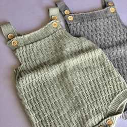 Knit rompers　ニット　ベビーニット　カバーオール　ロンパース　ベビー　ベビー服 新生児　出産祝い　ギフト　 4枚目の画像