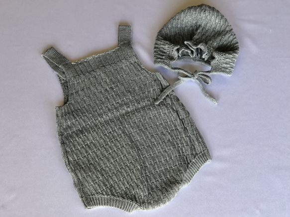 Knit rompers　ニット　ベビーニット　カバーオール　ロンパース　ベビー　ベビー服 新生児　出産祝い　ギフト　 7枚目の画像