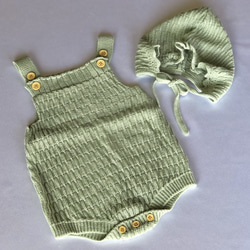 Knit rompers　ニット　ベビーニット　カバーオール　ロンパース　ベビー　ベビー服 新生児　出産祝い　ギフト　 8枚目の画像