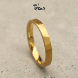 ビーチグラス モチーフリング　プラチナK18K10ゴールド ペアリング マリッジリング 結婚指輪 3枚目の画像