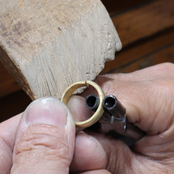 ビーチグラス モチーフリング　プラチナK18K10ゴールド ペアリング マリッジリング 結婚指輪 9枚目の画像