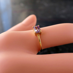 【ピンクタンザナイト】K18YG リング a 0.50ct #11 pink tanzanite ring 6枚目の画像