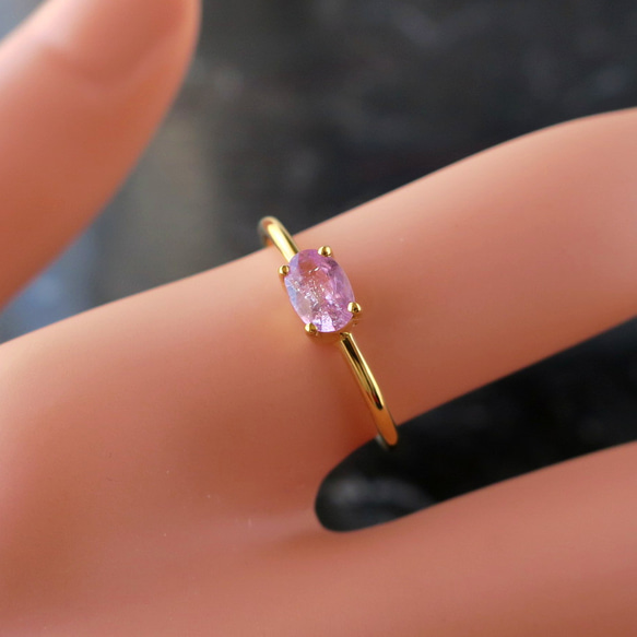 ピンクタンザナイト K18YG リング b 0.40ct #11 pink tanzanite ring 6枚目の画像