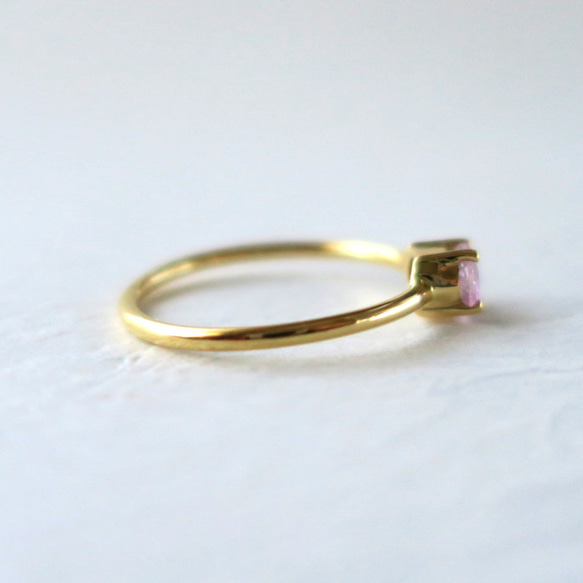 ピンクタンザナイト K18YG リング b 0.40ct #11 pink tanzanite ring 4枚目の画像