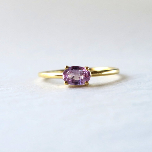 ピンクタンザナイト K18YG リング b 0.40ct #11 pink tanzanite ring 2枚目の画像