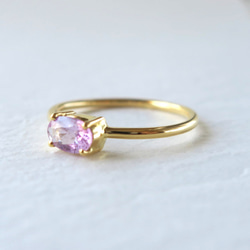 ピンクタンザナイト K18YG リング b 0.40ct #11 pink tanzanite ring 3枚目の画像