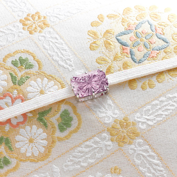 KILIKO　JEWELRY（東京切子）帯留め　菊　Amethyst KILIKO　JEWELRY 東京切子