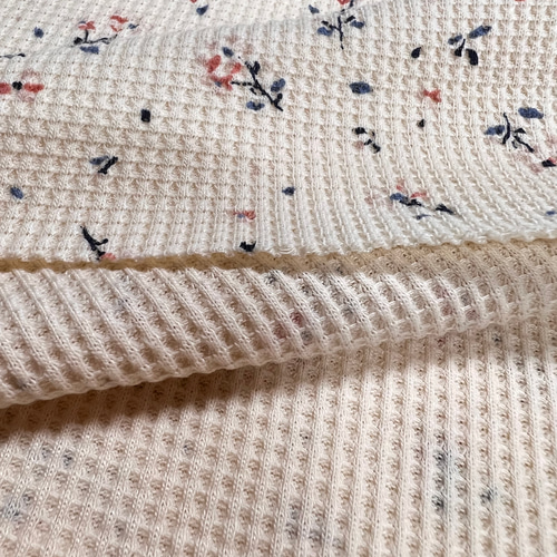 ニット生地☆花柄 50センチ 生地 mini-coco 通販 15984485｜Creema