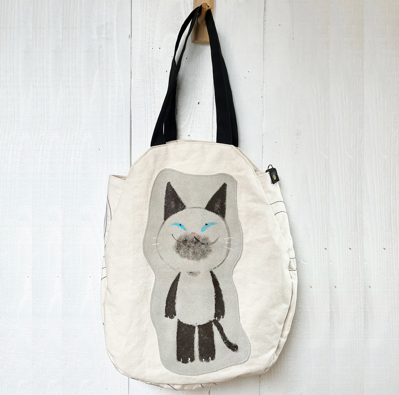 シャム猫生成りデカバッグ トートバッグ sakurano-mi 通販