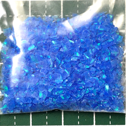 《人工オパール》(ネオンオパール) 原石 ブルー/緑斑 3.4g ⑮ (樹脂含侵) 2枚目の画像