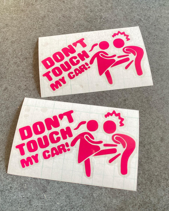 don't touch girl ステッカー 大サイズ お得2枚セット アメ車 【カラー選択可】 送料無料♪ 5枚目の画像