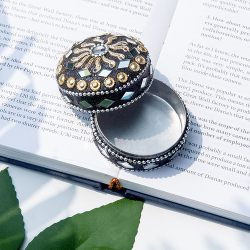 ガラススパンコール象嵌ジュエリーボックスインド宮殿スタイル