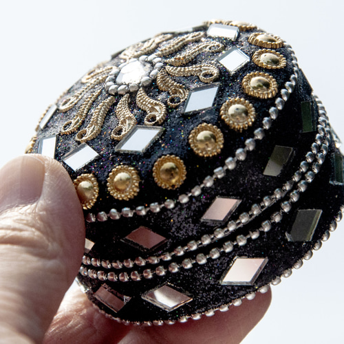 ガラススパンコール象嵌ジュエリーボックスインド宮殿スタイル