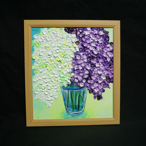 油絵 絵画 【ライラック】 油絵 絵画 【白と紫のライラック】 | HIROSHI1990