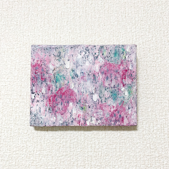 原画【一点物】油絵 アート 額入り「もっとロマンティックに解けて」 原画 油絵 ストロベリー・ラプソディーIII いちごのアート 抽象
