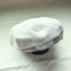 くったりハーフリネンのほっこりベレー帽    3color (ブラック・ネイビー・ベージュ)送料無料【受注製作】 16枚目の画像