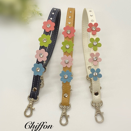 花咲くハンドストラップ お花のタイプ3種類 携帯ストラップ Chiffon