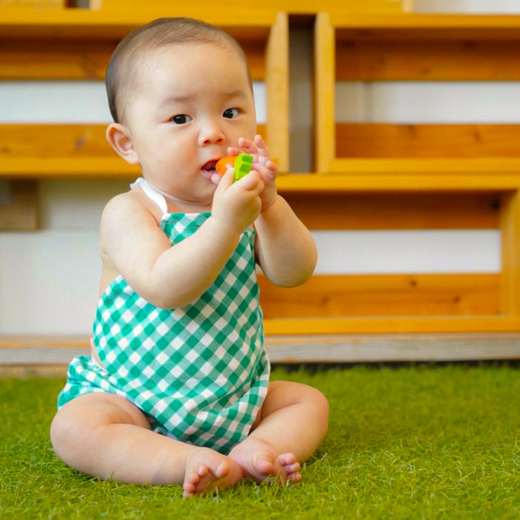 むちむちきんたろう［08.グリーン］1歳誕生日 ハーフバースデー 100日 お食い初め 1歳バースデー 金太郎 3枚目の画像