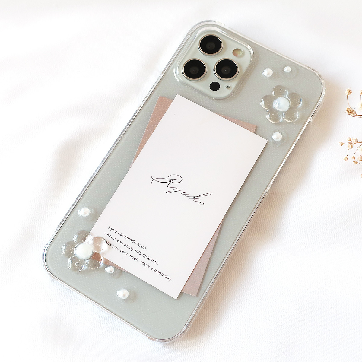 ホワイト スリムデザイン iPhoneケース