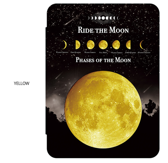 架空の洋書、月の事柄が描かれた "RIDE THE MOON" iPadケース 4枚目の画像